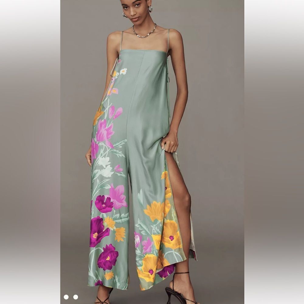Anthropologie Printed Wide-Leg Jumpsuit